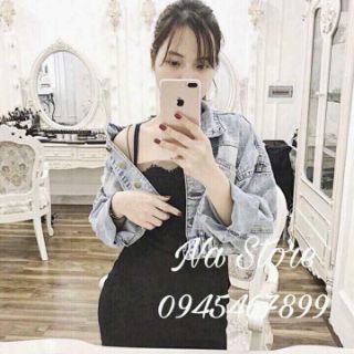Áo khoác jean croptop