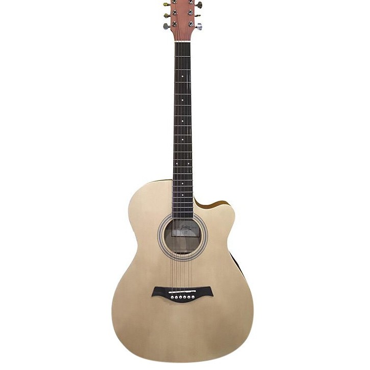 Đàn guitar acoustic PLK màu gỗ size 41inch cutaway nhỏ gọn kèm bao đàn 3 lớp và capo màu