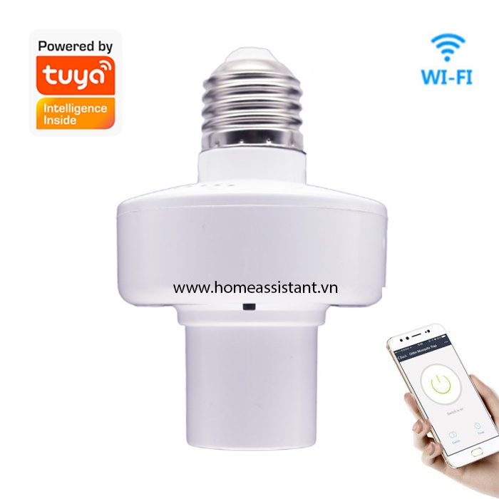 Đui Đèn Wifi Zigbee Tuya Điều Khiển Bật Tắt Đèn 2A SC01 (Smart Life)