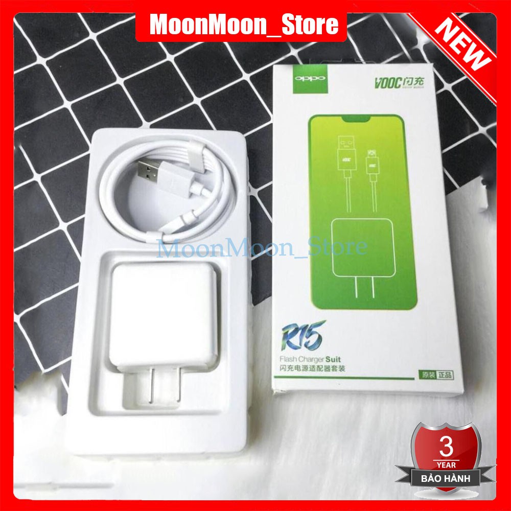 Bộ Sạc Oppo R15 Công Nghệ Vooc Sạc Nhanh A4 Phù Hợp Với Dòng Máy R9, R9 Plus, N3, F1 Plus, Hàng Chính Hãng