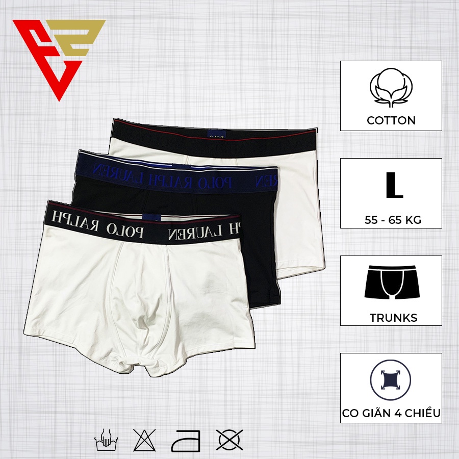Hộp Boxer 3 Chiếc Sịp Nam VNXK Gồm 2 Màu Trắng + 1 Màu Đen Giá Xưởng Sale Siêu Hời
