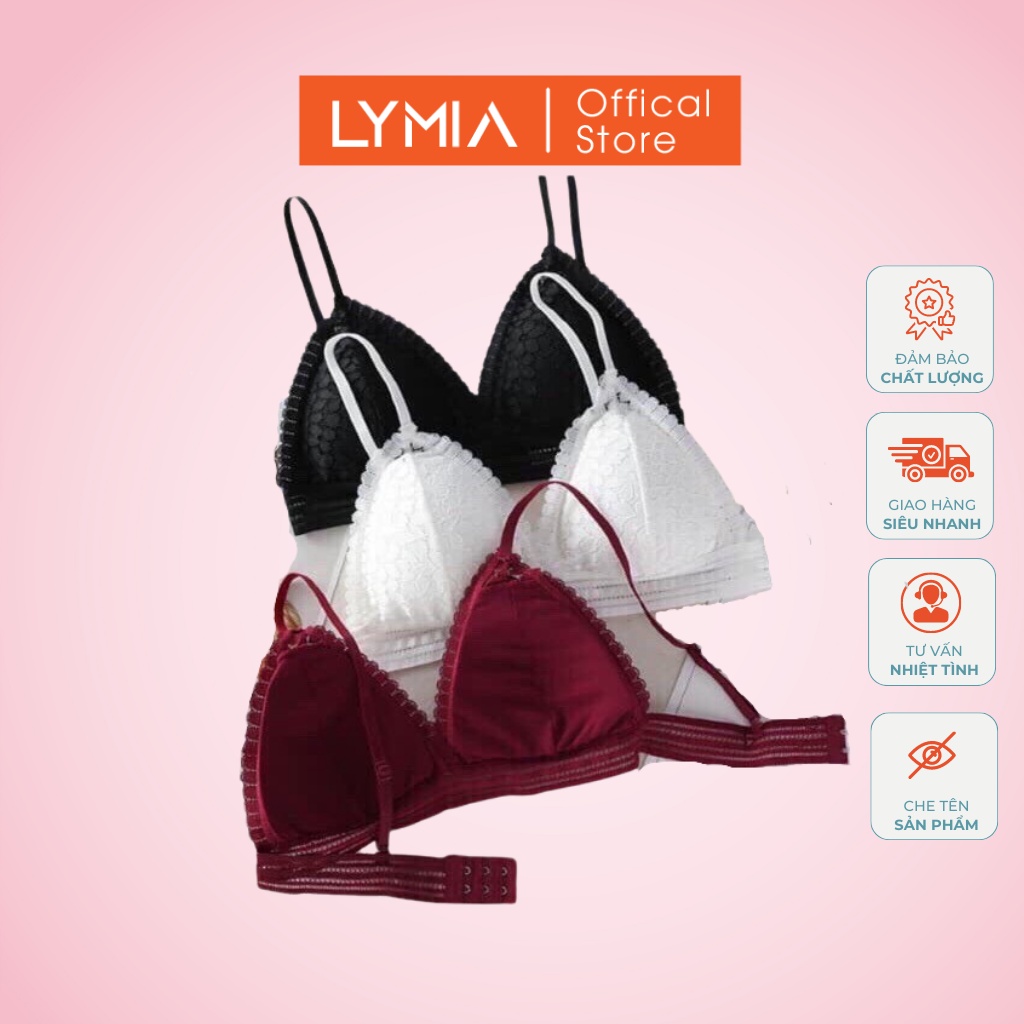 Áo lót nữ áo bra 2 dây mảnh LYMIA đệm mỏng mẫu mới BR13