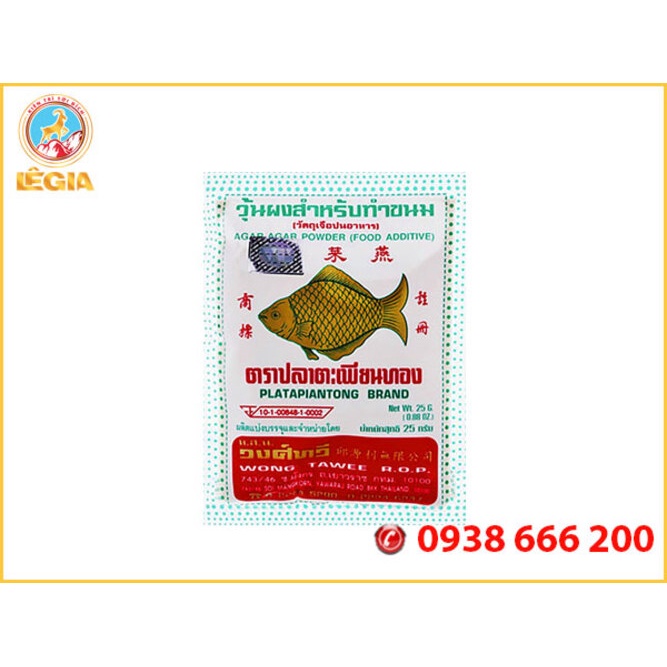 Bột Rau Câu Con Cá THÁI 50G (Hạt Agar)