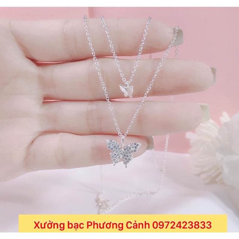 Dây Chuyền Nữ.Dây Chuyền Bạc Ta Kèm Mặt Xưởng Bạc Phương Cảnh cpj
