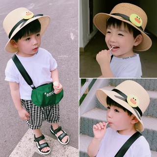 Mũ Cói Rộng Vành Đi Biển Cho Bé Trai Và Gái