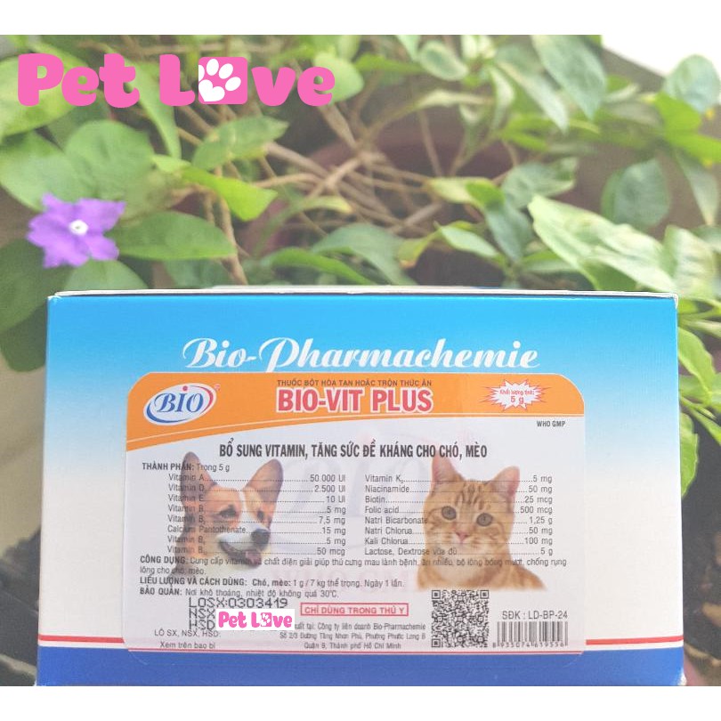 Combo 10 gói Bio Vit Plus bổ sung vitamin, tăng sức đề kháng chó mèo