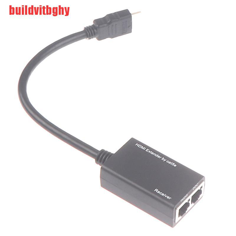 {buildvitbghy}HDMI Over RJ45 CAT5e CAT6 LAN Ethernet Balun Extender Repeater Up to 100ft 1080P IHL