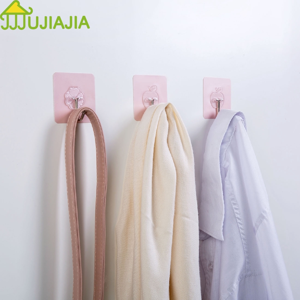 Bộ 10 Móc Treo Đồ JUJIAJIA Gắn Tường Tiện Dụng Đa Chức Năng