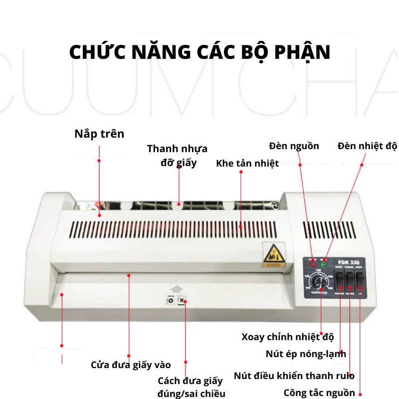 Máy Ép Plastic Khổ A3 FGK320 Cao Cấp | Chuẩn Khổ Lớn - 1 chiếc