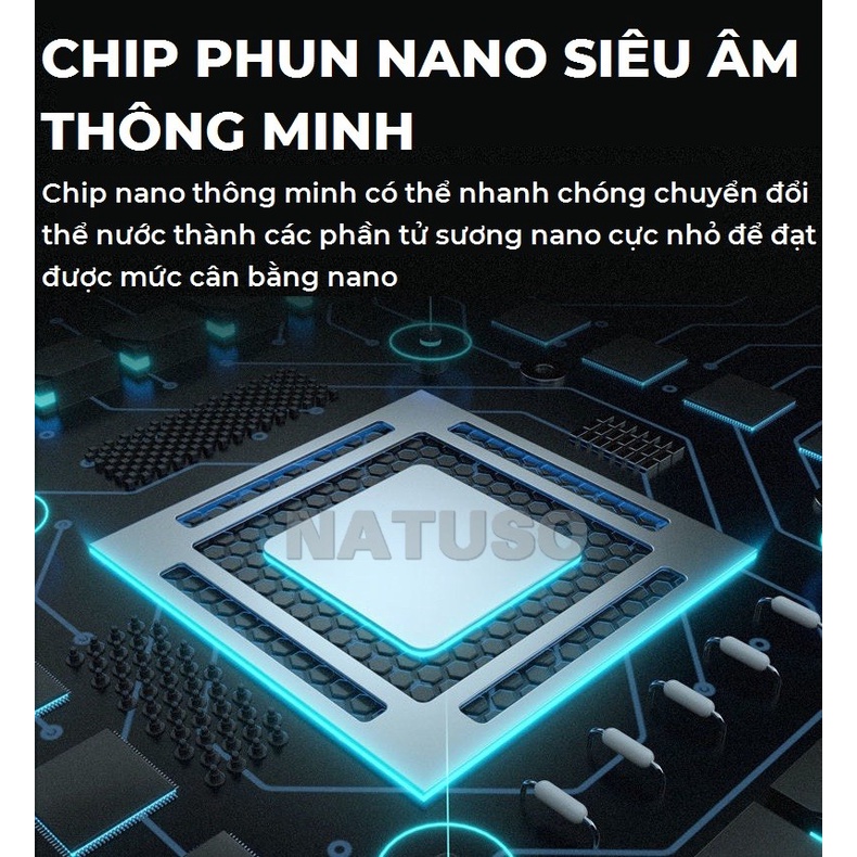Máy xông tinh dầu phun sương tạo ẩm kiêm loa bluetooth không dây nghe nhạc đèn led nhiều màu – Natuso K1