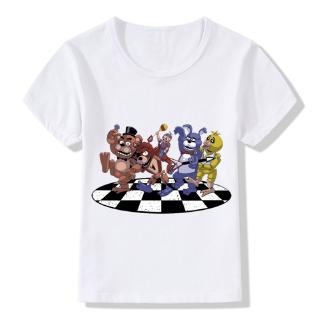 Áo thun tay ngắn in hình five nights at freddy's cho bé