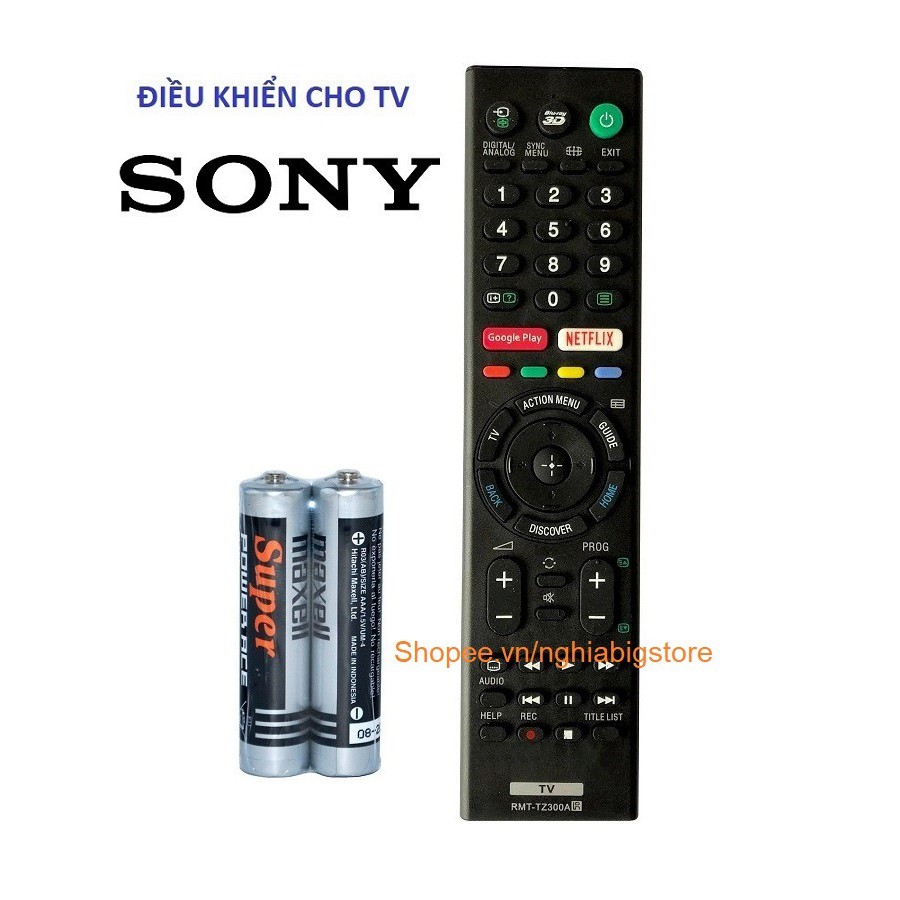 Remote Điều Khiển Smart TV, Internet Tivi, Ti Vi Thông Minh SONY RMT-TZ300A - NowShip, Grab Tp.HCM