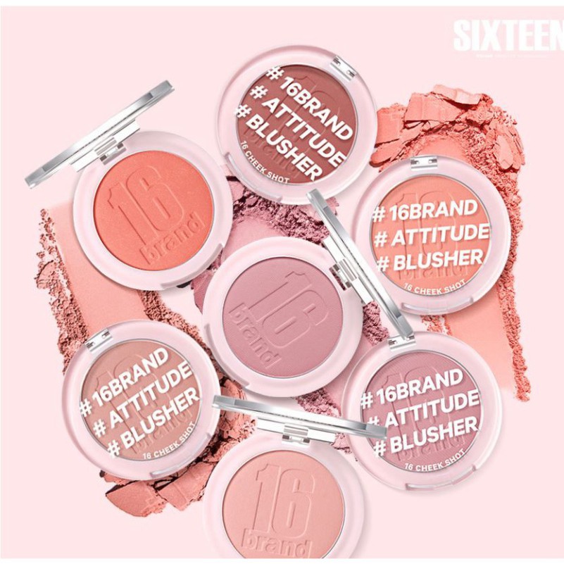 Phấn Má Hồng Dạng Nén Xinh Xắn 16Brand Cheek Shot 6g