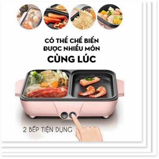 RẺ NHẤT SHOPEE LẨU KÈM NƯỚNG MINI 2IN1 - BÁN BUÔN SLL - LẨU HÀN QUỐC - LẨU UYÊN ƯƠNG