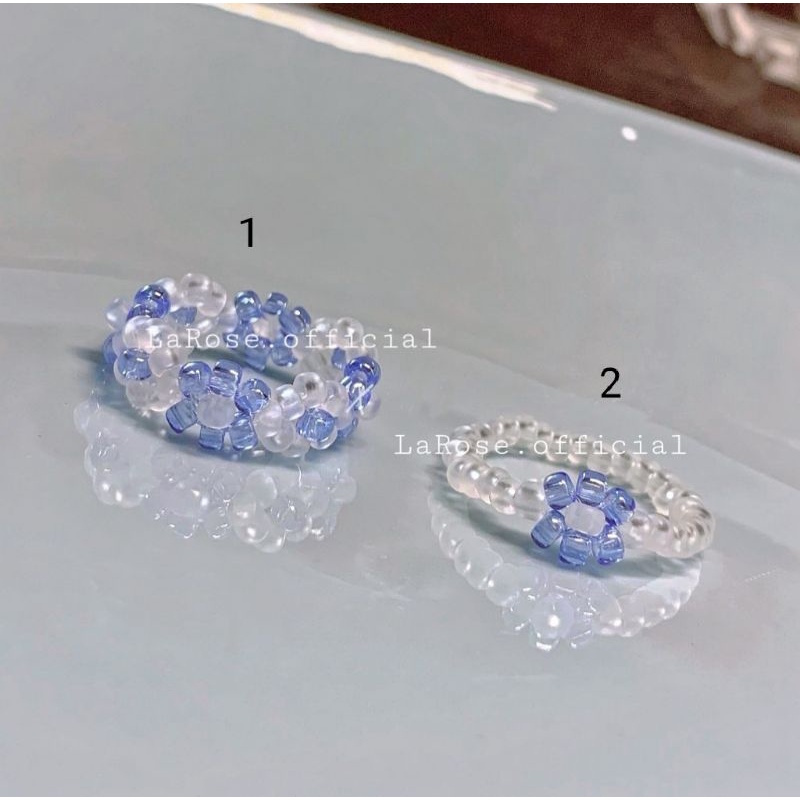 Nhẫn hạt cườm bering pastel