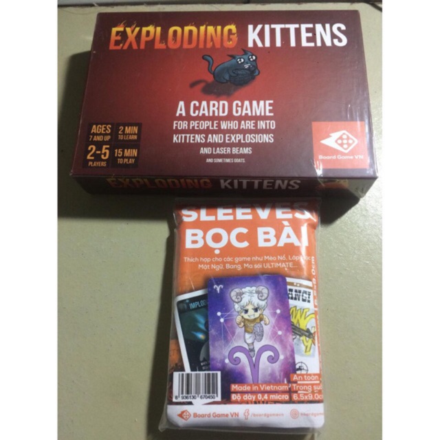 Bộ bài mèo nổ Exploding Kittens boardgameVN