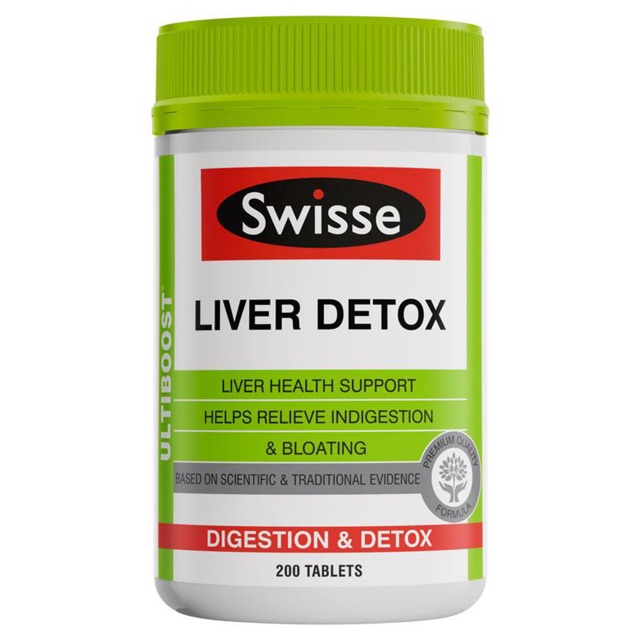 Viên uống thải độc gan Swisse Liver Detox Úc 200 viên