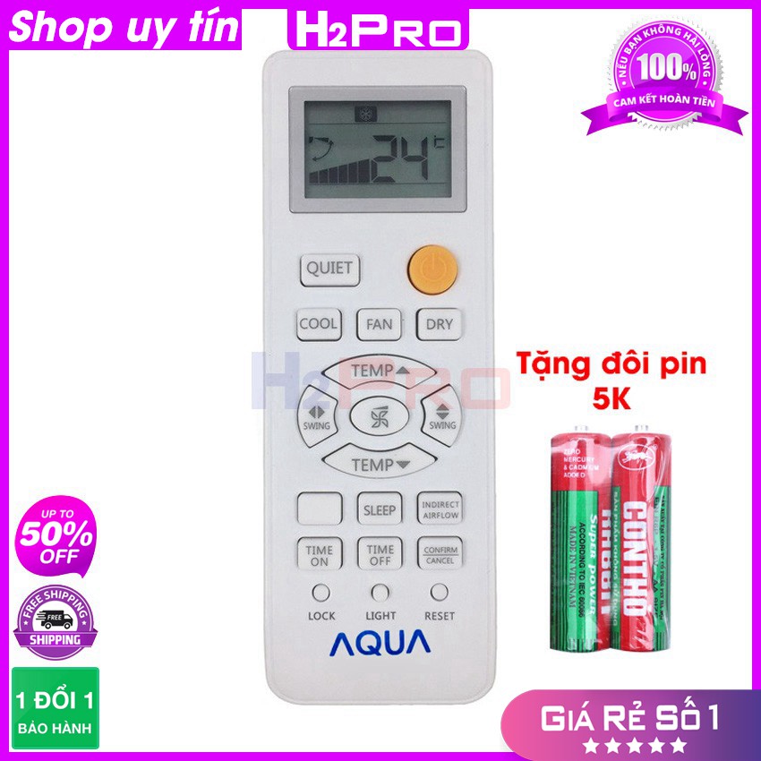 [RẺ VÔ ĐỊCH] REMOTE ĐIỀU KHIỂN MÁY LẠNH ĐIỀU HOÀ AQUA (Tặng Pin AAA)