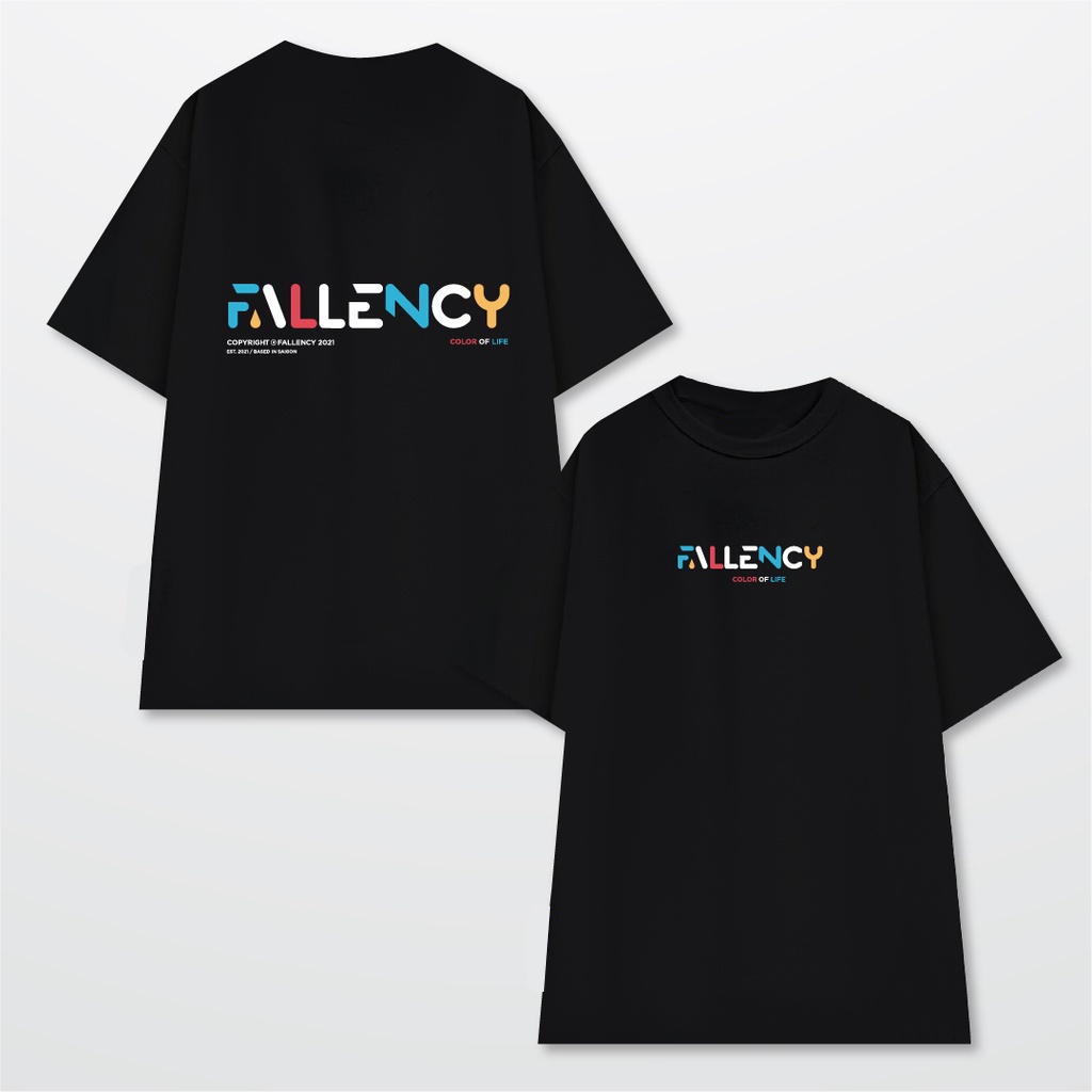 Áo thun tay lỡ G1SHOP vải coton dày dặn, co dãn, form rộng - Fallency Color