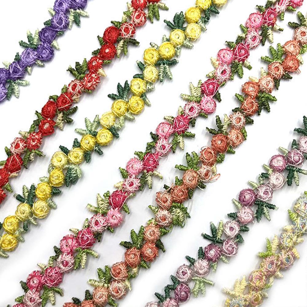 1 Dải Vải Ren Polyester Thêu Hoa Thủ Công DIY Cho Váy Cưới