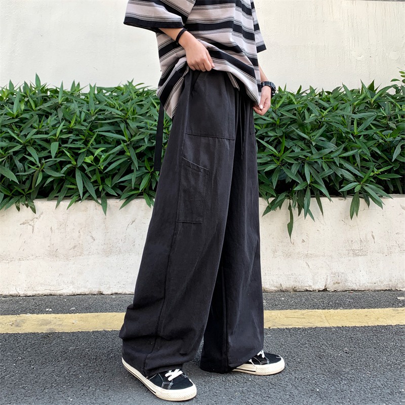 Quần ống rộng Lưng Cao Phong Cách Hàn Quốc Cổ Điển Thời Trang Cho Nữ