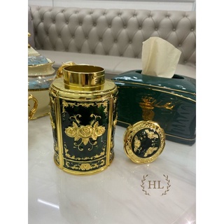 Hộp đựng chè Hoàng Gia hợp kim / Lọ đựng chè Hoàng Gia hợp kim