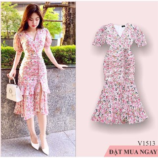 [BIG SIZE] Váy hoa rút dây V1513- Mặc đi chơi- Đi biển- Dạo phố cực sang(Kèm ảnh thật trải sàn do shop tự chụp)