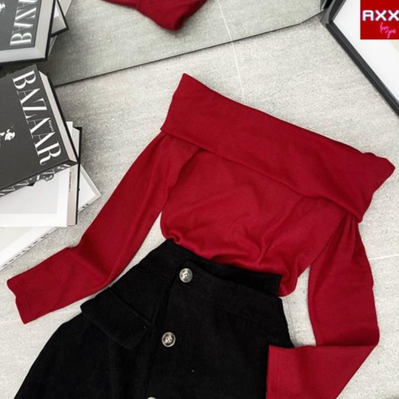 Set Áo Len Đỏ Trễ Vai Tay Dài Chân Váy Lệch Vạt Ulzzang Mặc Đi Chơi Tết  Thời Trang Nữ Đẹp | BigBuy360 - bigbuy360.vn