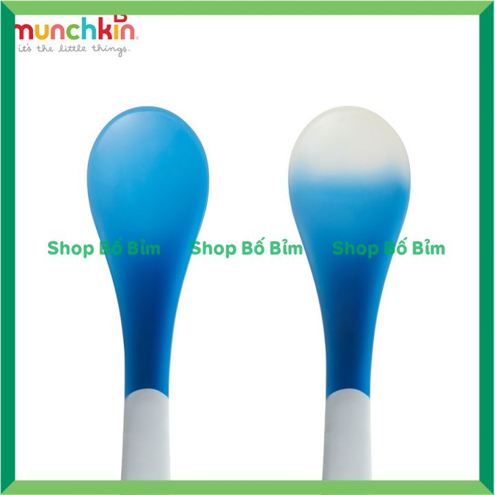 ⚡Chính Hãng - Có Tách Lẻ⚡ Thìa Ăn Dặm Silicon Báo Nóng Munchkin