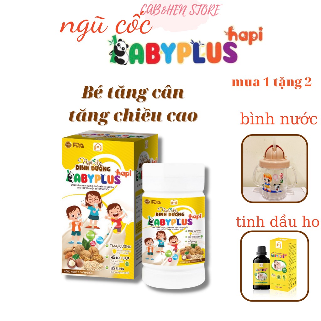 Ngũ Cốc Dinh Dưỡng Babyplus - Hapi Cung Cấp Dinh Dưỡng Cho Bé Giúp Tăng Cân,Tăng Cao,Tăng Hấp Thu, Giảm Táo Bón