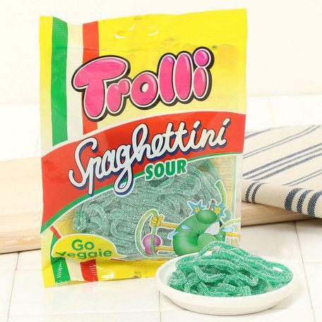 ( Bán sỉ ) Lốc 15 gói Kẹo dẻo Trolli Spaghettini Sour 100gr