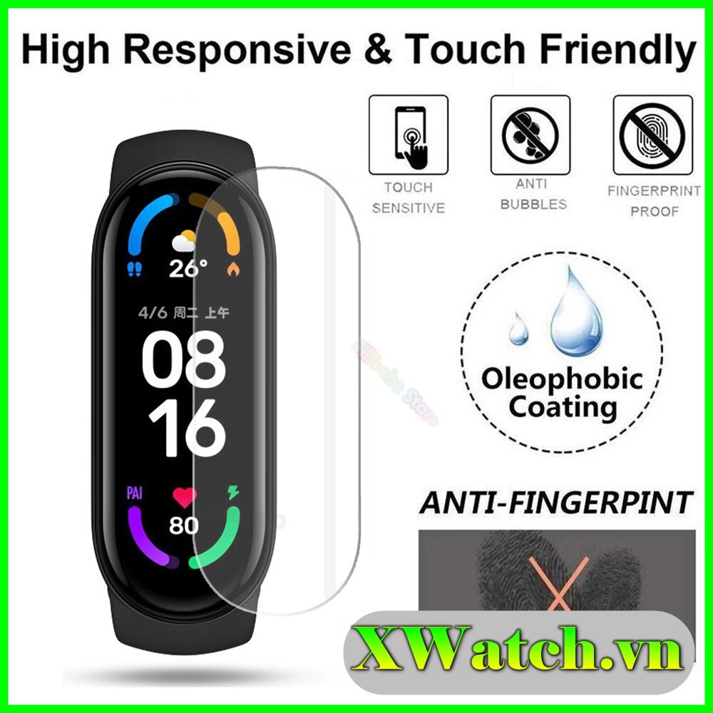 Miếng dán PPF Mặt Trước Xiaomi Miband 6 Mi Band 6 3 4 5 Trong Suốt