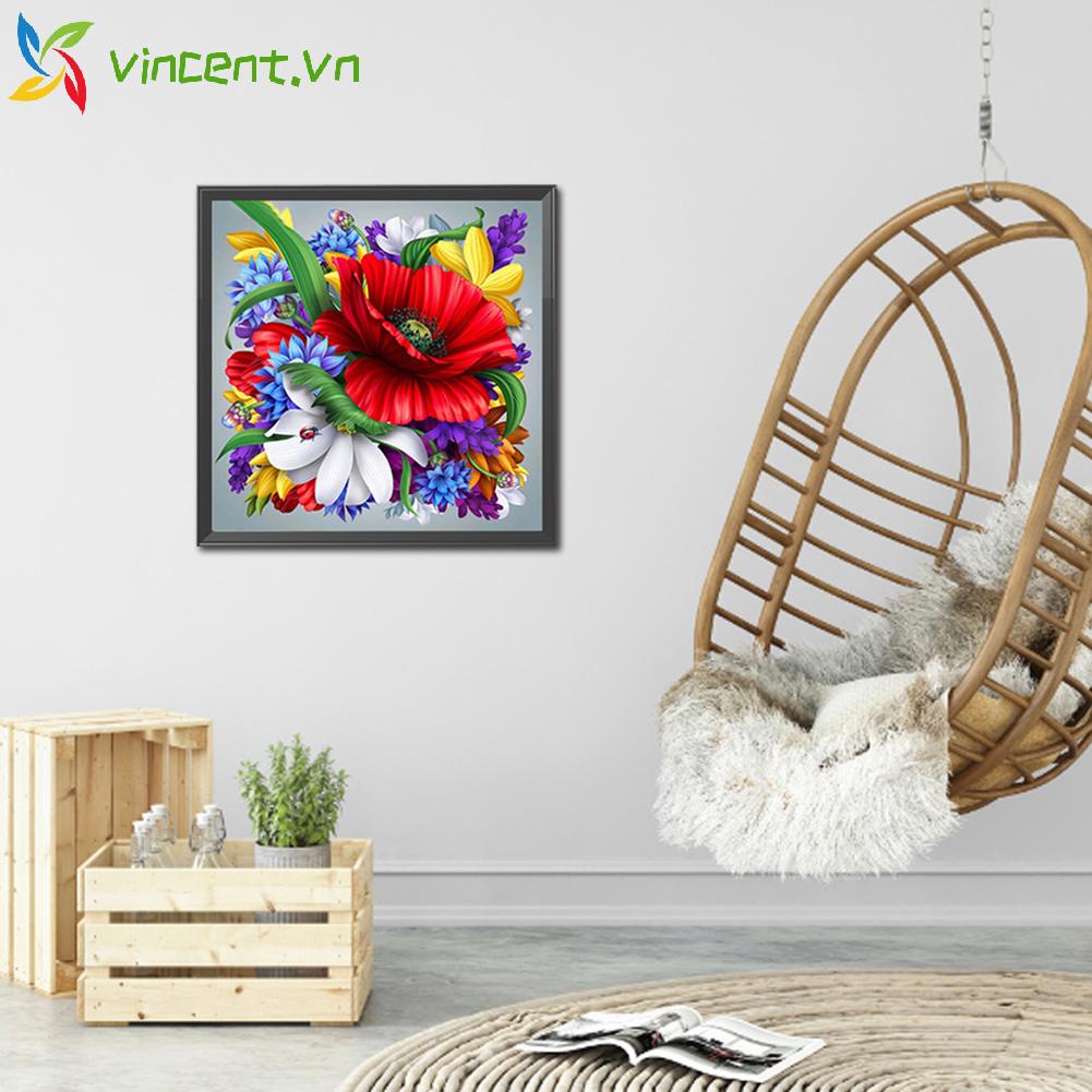 Bộ tranh thêu chữ thập 11CT hình chim và hoa