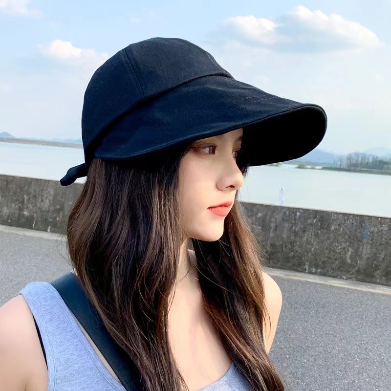 Nón Vải Mềm Vành Dài Che Nắng Thắt Nơ Sau Korea RQN2131