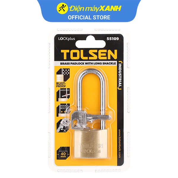 Ổ Khóa Đồng Dài Tolsen 55109 40mm