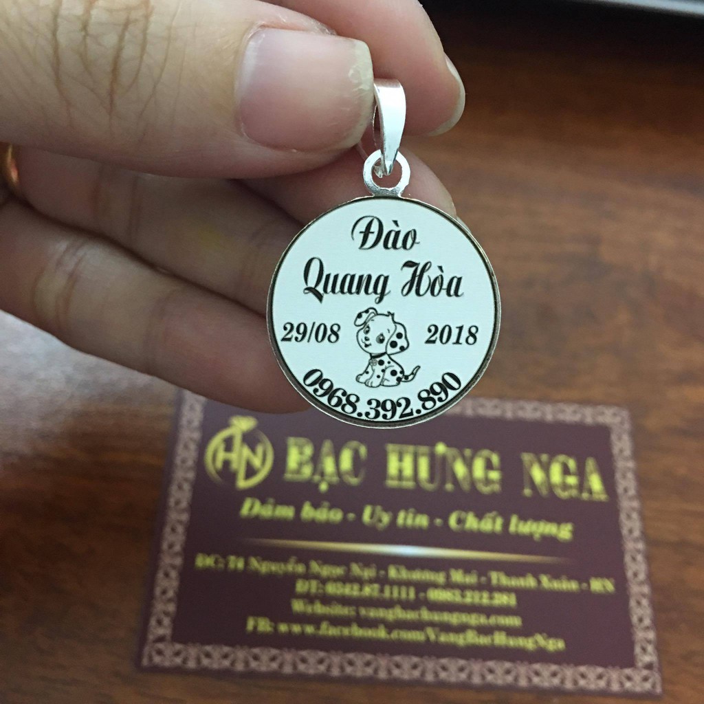 Mặt Bạc Khắc Tên Cho Bé