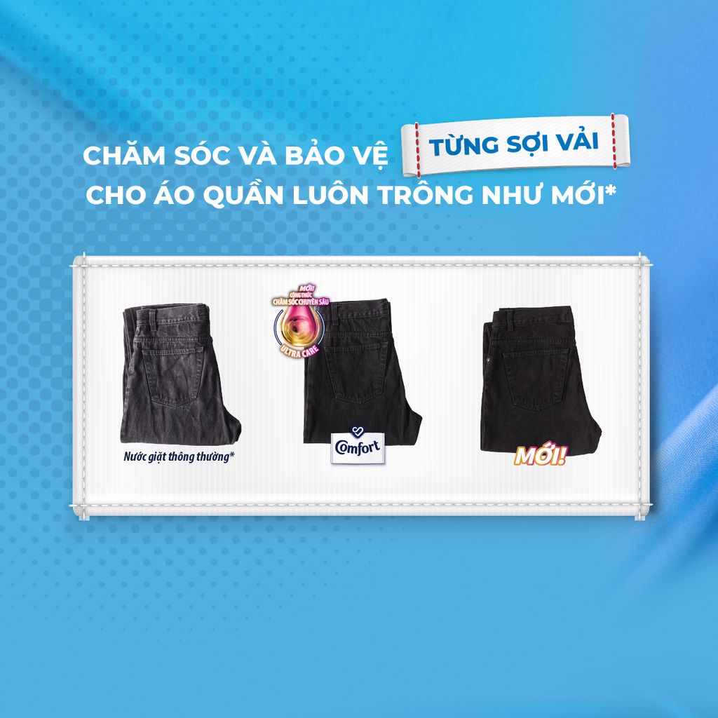 Nước xả làm mềm vải Comfort Chăm sóc Chuyên sâu túi 3.8L