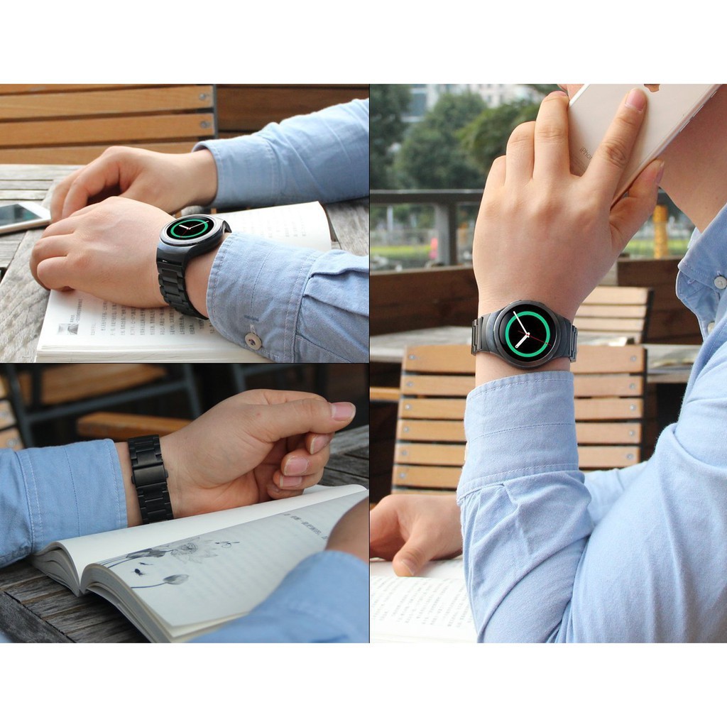 Dây đeo bằng thép không gỉ dành cho đồng hồ thông minh Samsung Gear S2 R720