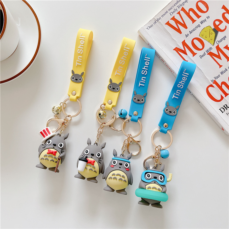 Móc khóa hoạt hình Doraemon Totoro 3d dễ thương