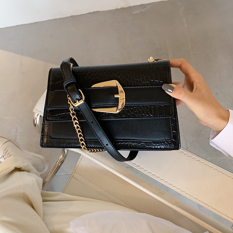 Túi xách nữ hottrend da vân rắn xinh Túi đeo chéo khóa đai ngang kiểu dáng vintage TX52