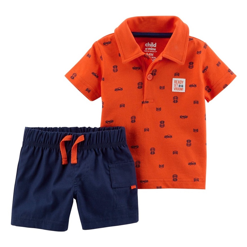 CHỌN MẪU Set áo thun bé trai cổ đức và quần short đùi kaki (có bán rời) bộ quần áo trẻ em cổ polo xuất dư mùa hè cho bé