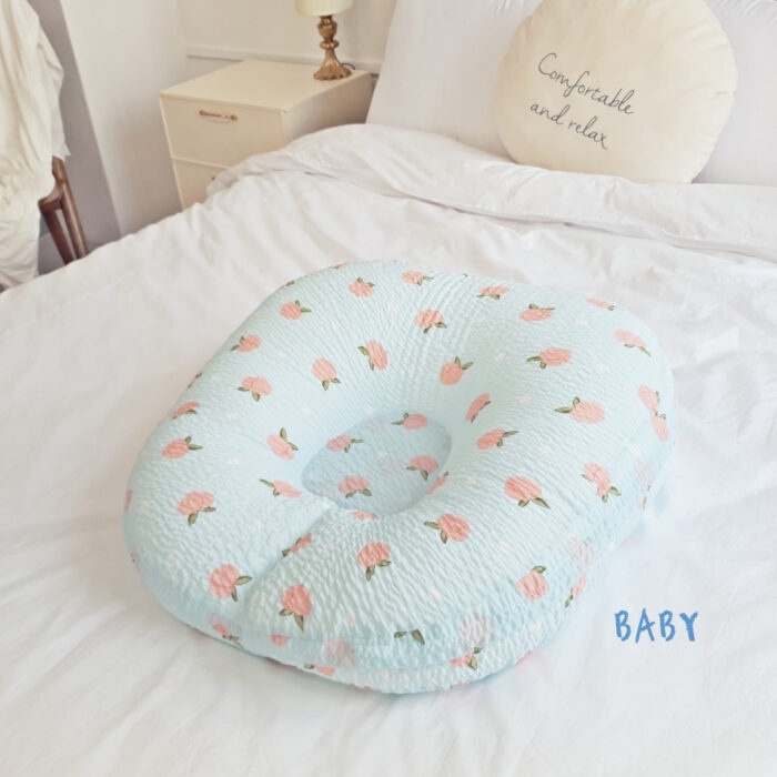 Gối Chống Trào Ngược Đào Bạc Hà Ripple ROTOTO BEBE Chất Liệu Polyeste Cao Cấp, Mềm Mại Và Thoáng Khí, An Toàn Cho Bé