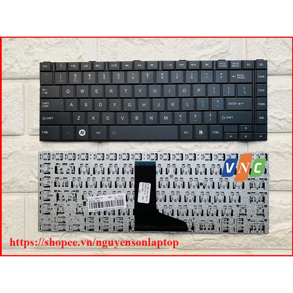 Bàn phím Laptop TOSHIBA Satellite L800 L805 L830 L840 L845 L840D C800 C800D C840 C845 M840 R840 - Nhập Khẩu