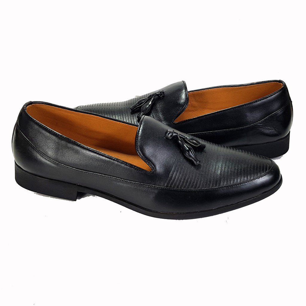 Giày Chuông Nam Da Bò Công sở lười nam Penny Loafer kiểu đẹp hàng hiệu giá rẻ in vân cá sấu D-12
