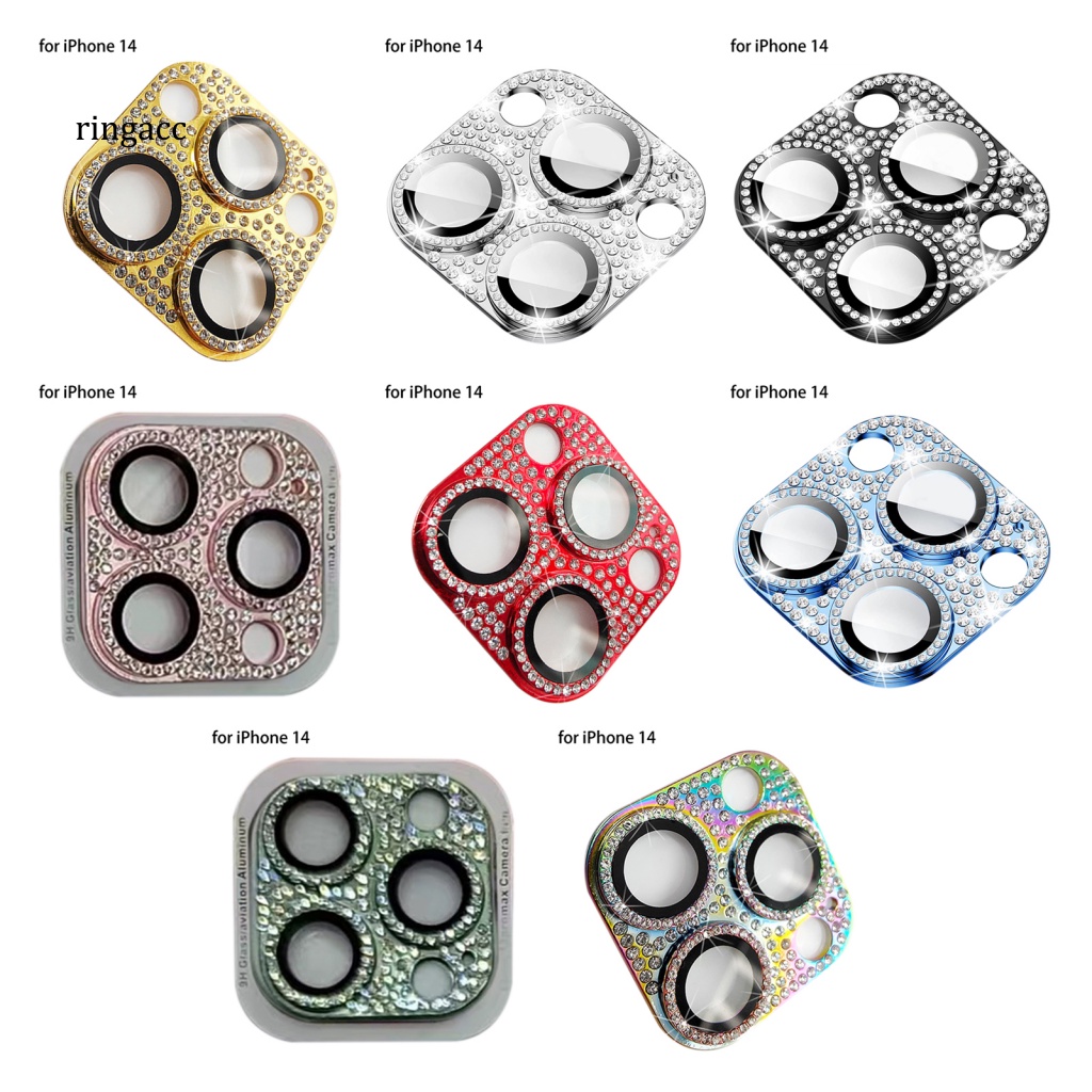 Miếng Dán Bảo Vệ Ống Kính Máy Ảnh Sau Điện Thoại Đính Đá Lấp Lánh Chống Trượt