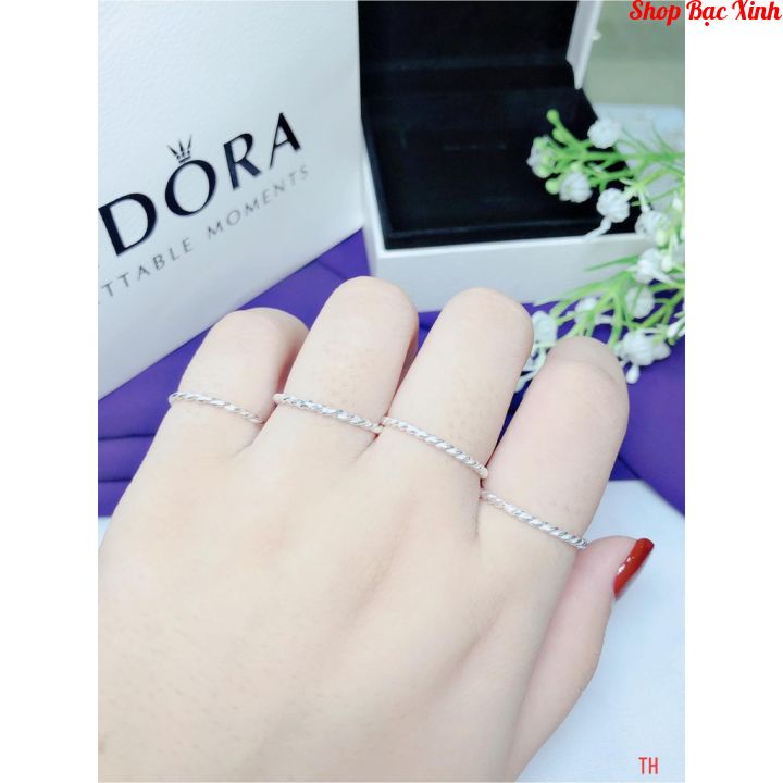 Nhẫn xoắn bạc ta ⚡ GIÁ TỐT NHẤT ⚡ nhẫn xoăn bạc nguyên chất thiết kết tỉ mỉ, tinh xảo,..