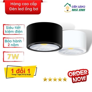 Đèn led ống bơ 7W mắt COB bảo hành 24 tháng