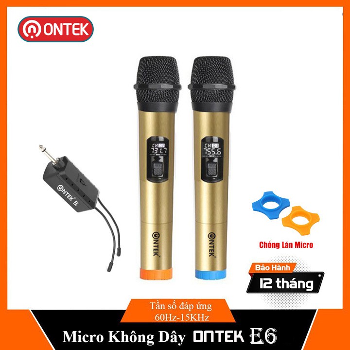 Bộ Micro không dây karaoke chuyên nghiệp ONTEKCO E6S | BEST SOUND U-W301 | V-W108 | W003 | W003A (1 Mic) - BH 12 Tháng