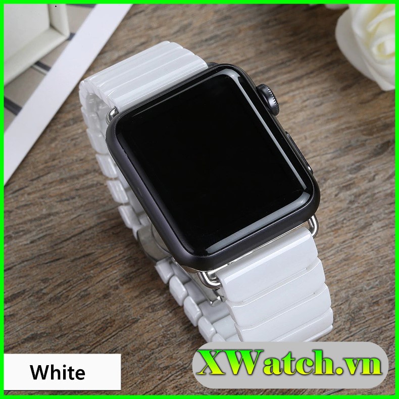 Dây gốm Ceramic dành cho Apple watch Seri 1 2 3 4 5 38mm 40mm 42mm 44mm bản gốm cao cấp