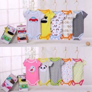 Set 5 bộ body cộc tay cho bé sơ sinh